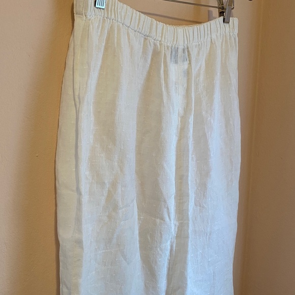 Flax linen midi skirt white Medium NWOT - Picture 7 of 7